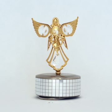 Brass angel music box.